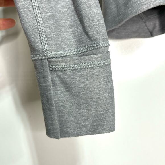 Lululemon Precision Jacket Heathered Battleship Gray Asymmetrical Full Zipper 4 - Picture 8 of 11
